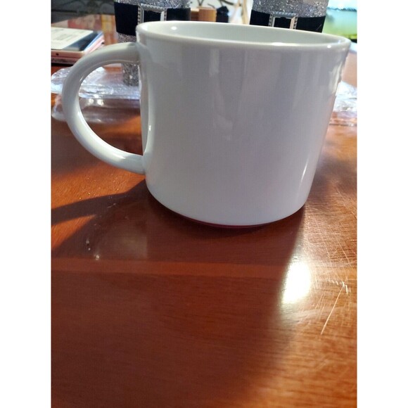 STARBUCKS White & Gold Vertical Logo Red Base Coffee Tea Cocoa Mug  16 oz  2012 - Picture 3 of 5